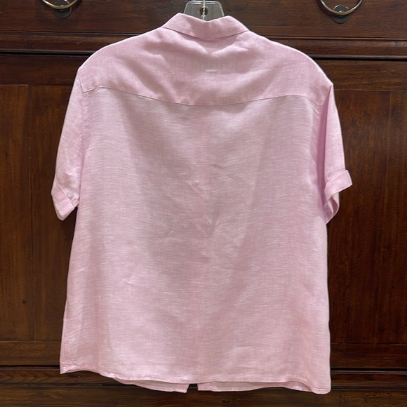 Tamari 100% linen blouse with mother of pro buttons - Picture 5 of 5